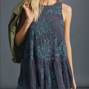 Anthropologie Neomia Lace/Beaded Top